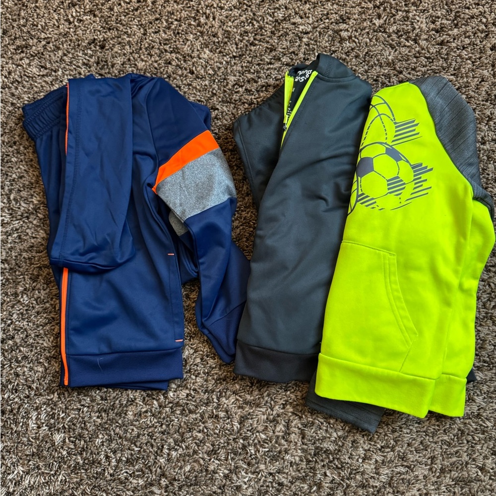 Kids' Jumping Beans Blue and Neon Green Sports Tops and pants